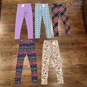 J. Crew Crewcuts Girl Leggings Pants Lot of Five Size 10 NEW